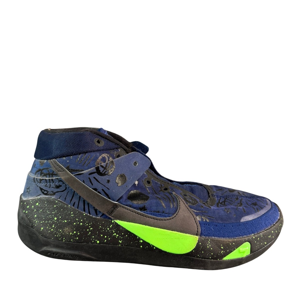 Nike KD 13 Planet of Hoops Navy Blue Neon Green CI9948-400 Mens Basketball 7.5